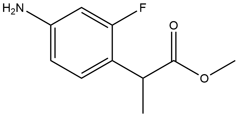 4-氨基-2-氟-Α-甲基苯乙酸甲酯 结构式