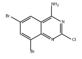 4-Quinazolinamine, 6,8-dibromo-2-chloro- 结构式