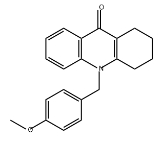 9(2H)-Acridinone, 1,3,4,10-tetrahydro-10-[(4-methoxyphenyl)methyl]- 结构式