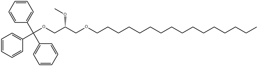Benzene, 1,1',1''-[[(2R)-3-(hexadecyloxy)-2-methoxypropoxy]methylidyne]tris- 结构式
