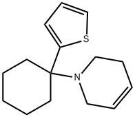 1,2,3,6-Tetrahydro-1-[1-(2-thienyl)cyclohexyl]pyridine 结构式