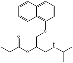 2-Propanol, 1-[(1-methylethyl)amino]-3-(1-naphthalenyloxy)-, 2-propanoate 结构式