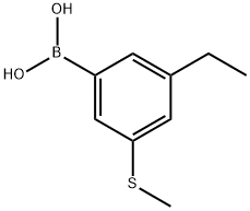 (3-Ethyl-5-(methylthio)phenyl)boronic acid 结构式
