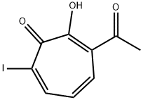 3-乙酰基-7-碘卓酚酮 结构式
