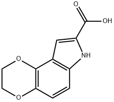 7H-1,4-Dioxino[2,3-e]indole-8-carboxylic acid, 2,3-dihydro- 结构式