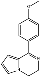 Pyrrolo[1,2-a]pyrazine, 3,4-dihydro-1-(4-methoxyphenyl)- 结构式