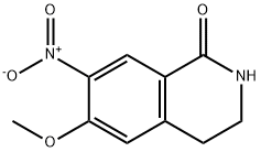 6-甲氧基-7-硝基-3,4-二氢异喹啉-1(2H)-酮 结构式
