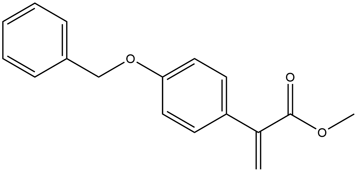 Benzeneacetic acid, α-methylene-4-(phenylmethoxy)-, methyl ester 结构式
