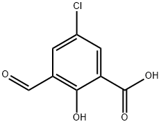 5-氯-3-甲酰基-2-羟基苯甲酸 结构式