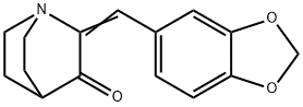 1-Azabicyclo[2.2.2]octan-3-one, 2-(1,3-benzodioxol-5-ylmethylene)- 结构式