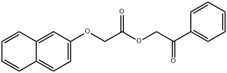 Acetic acid, 2-(2-naphthalenyloxy)-, 2-oxo-2-phenylethyl ester 结构式