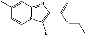 Imidazo[1,2-a]pyridine-2-carboxylic acid, 3-bromo-7-methyl-, ethyl ester 结构式