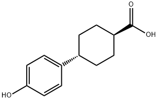 Cyclohexanecarboxylic acid, 4-(4-hydroxyphenyl)-, trans- 结构式