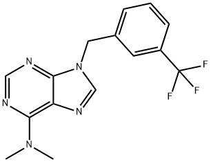 N,N-Dimethyl-9-(3-(trifluoromethyl)benzyl)-9H-purin-6-amine 结构式