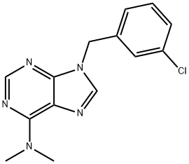 9-(3-Chlorobenzyl)-N,N-dimethyl-9H-purin-6-amine 结构式