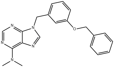 9-(3-(Benzyloxy)benzyl)-N,N-dimethyl-9H-purin-6-amine 结构式