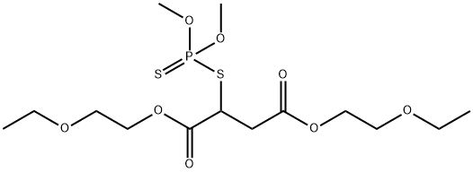 Butanedioic acid, 2-[(dimethoxyphosphinothioyl)thio]-, 1,4-bis(2-ethoxyethyl) ester 结构式