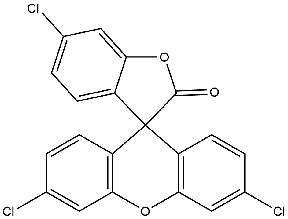 Spiro[benzofuran-3(2H),9'-[9H]xanthen]-2-one, 3',6,6'-trichloro- 结构式