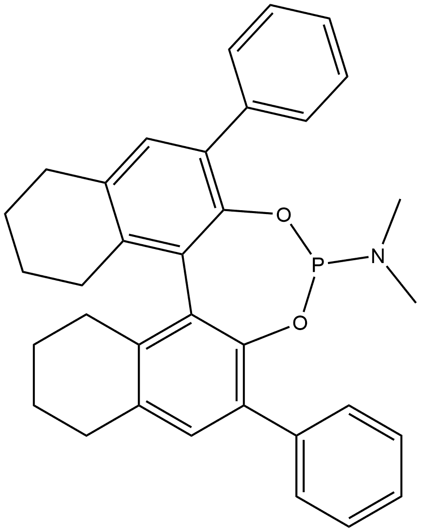 (11BS)-8,9,10,11,12,13,14,15-八氢-N,N-二甲基-2,6-二苯基二萘并[2,1-D:1',2'-F][1,3,2]二氧磷杂环庚-4-胺 结构式