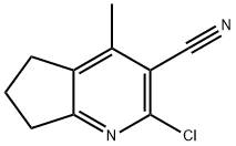 2-氯-4-甲基-6,7-二氢-5H-环戊二烯[B]吡啶-3-甲腈 结构式