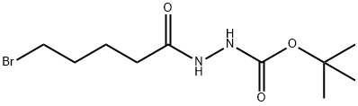 Hydrazinecarboxylic acid, 2-(5-bromo-1-oxopentyl)-, 1,1-dimethylethyl ester 结构式