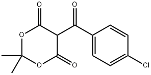 1,3-Dioxane-4,6-dione, 5-(4-chlorobenzoyl)-2,2-dimethyl- 结构式