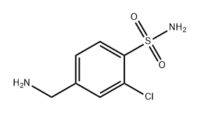 4-(氨基甲基)-2-氯苯磺酰胺 结构式