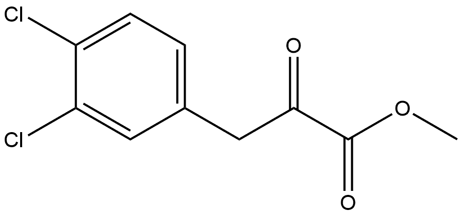 3-(3,4-二氯苯基)-2-氧代丙酸甲酯 结构式