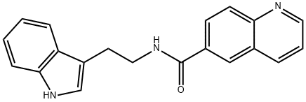 N-(2-(1H-Indol-3-yl)ethyl)quinoline-6-carboxamide 结构式
