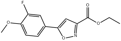 5-(3-氟-4-甲氧基)异恶唑-3-甲酸乙酯 结构式