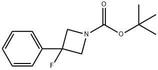 1-Azetidinecarboxylic acid, 3-fluoro-3-phenyl-, 1,1-dimethylethyl ester 结构式