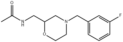 2-乙酰氨甲基-4-(3-氟苄基)吗啉 结构式