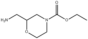 2-(氨基甲基)吗啉-4-甲酸乙酯 结构式