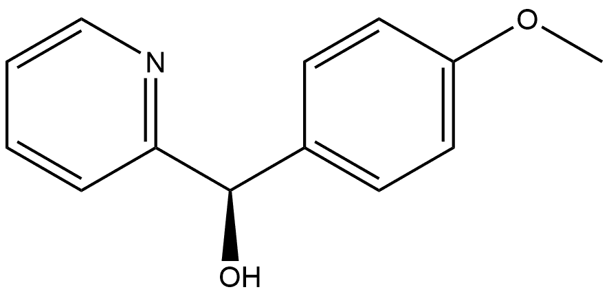 (R)-4-甲氧基苯基-2-吡啶甲醇 结构式