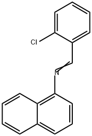 1-Naphthalenamine, N-[(2-chlorophenyl)methylene]- 结构式