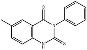 6-Methyl-3-phenyl-2-thioxo-2,3-dihydroquinazolin-4(1H)-one 结构式