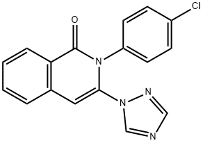 2-(4-Chlorophenyl)-3-(1H-1,2,4-triazol-1-yl)isoquinolin-1(2H)-one 结构式