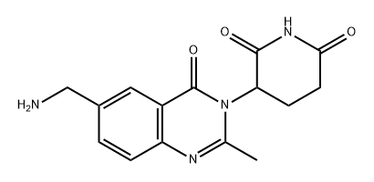 2,6-Piperidinedione, 3-[6-(aminomethyl)-2-methyl-4-oxo-3(4H)-quinazolinyl]- 结构式