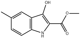 3-羟基-5-甲基-1H-吲哚-2-羧酸甲酯 结构式