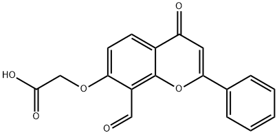 2-((8-Formyl-4-oxo-2-phenyl-4H-chromen-7-yl)oxy)acetic acid 结构式