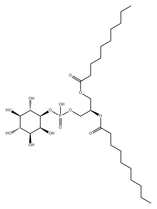 D-myo-Inositol, 1-[(2R)-2,3-bis[(1-oxodecyl)oxy]propyl hydrogen phosphate] (9CI) 结构式