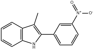 3-Methyl-2-(3-nitrophenyl)-1H-indole 结构式