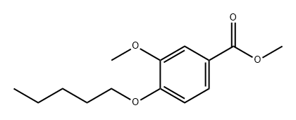 Benzoic acid, 3-methoxy-4-(pentyloxy)-, methyl ester 结构式