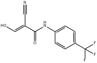2-Propenamide, 2-cyano-3-hydroxy-N-[4-(trifluoromethyl)phenyl]-, (2E)- 结构式