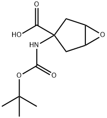 6-Oxabicyclo[3.1.0]hexane-3-carboxylic acid, 3-[[(1,1-dimethylethoxy)carbonyl]amino]- 结构式