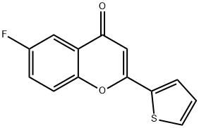 6-Fluoro-2-(thiophen-2-yl)-4H-chromen-4-one 结构式