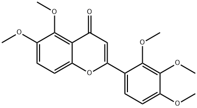 5,6-Dimethoxy-2-(2,3,4-trimethoxyphenyl)-4H-chromen-4-one 结构式