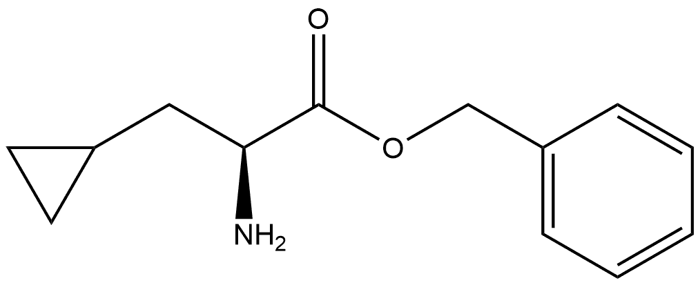 Cyclopropanepropanoic acid, α-amino-, phenylmethyl ester, (αS)- 结构式