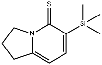 6-(Trimethylsilyl)-2,3-dihydroindolizine-5(1H)-thione 结构式