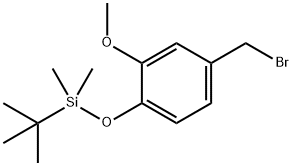 Benzene, 4-(bromomethyl)-1-[[(1,1-dimethylethyl)dimethylsilyl]oxy]-2-methoxy- 结构式